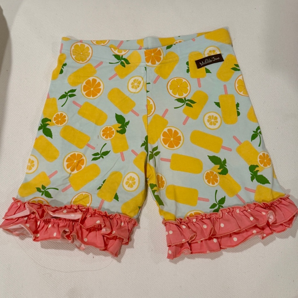 Matilda Jane ORANGE YOU GLAD Shorties Size 10 Popsicle Oranges Shorts